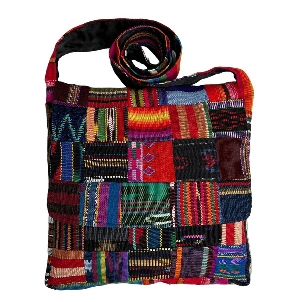 Patchwork Bohemian Multicolored Messenger Shoulde… - image 3